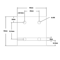 55-050-1 MODULAR SOLUTIONS ALUMINUM BRACKET<br>SLIDING DOOR TO HANG RAIL W/ HARDWARE